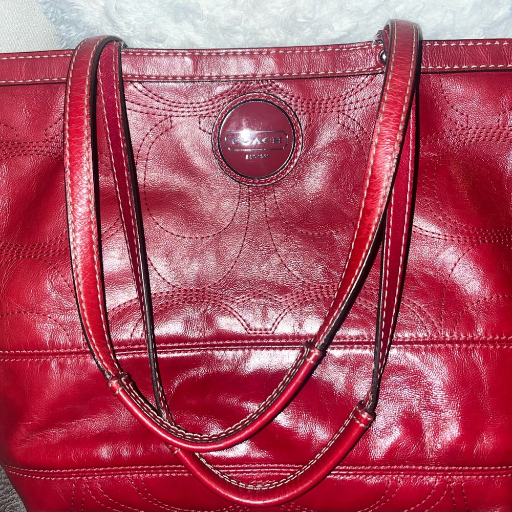 Coach red bag